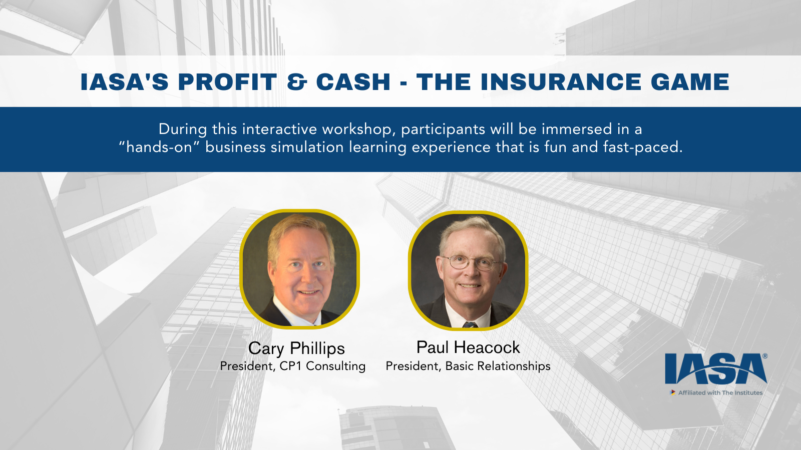 IASA’s Profit and Cash - The Insurance Game